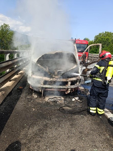 ROSS Principio d’incendio veicolare – A32 Torino-Bardonecchia